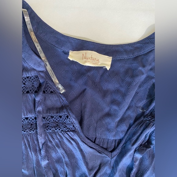 NEW Plus Size Nurture Westbound Long Sleeve VNeck Midi Dress Rayon Navy $89 - Picture 10 of 12